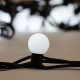 Фотография Гирлянда Мультишарики Ø23мм, 10м, 80 LED ТЕПЛЫЙ БЕЛЫЙ, черный Каучук, IP67, постоянное свечение, 230В соединяется NEON-NIGHT (нужен шнур питания 315-000), артикул 303-596