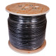 Фотография Кабель витая пара U/UTP, CAT 5, PE, 16PR, 24AWG, OUTDOOR, SOLID, черный, 305м, REXANT, артикул 01-1123