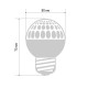Фотография Лампа шар e27 10 LED Ø50мм красная 24В (постоянное напряжение), артикул 405-612