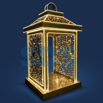 Фотография Декоративная 3D фигура Фонарик золотой 406 см, артикул 501-439