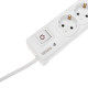 Фотография Фильтр сетевой 5 гнезд, 3м, 3х1,5мм², с автовыкл, 2 USB, белый KRANZ, артикул 13-4700