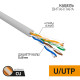 Фотография Кабель витая пара U/UTP, CAT 5e, PVC, 4PR, 24AWG, INDOOR, SOLID, серый, 305м PROconnect, артикул 01-0052