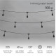 Фотография Гирлянда Belt-Light 2 жилы, 100м, шаг 40см, 225 подвесных патронов Е27, IP65, черный круглый провод NEON-NIGHT, артикул 331-231