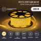 Фотография Лента светодиодная 220В, SMD2835, 4,8Вт/м, 60 LED/м, Теплый белый, 10х7мм, с кабелем питания,IP67 NEON-NIGHT, артикул 142-606