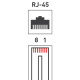 Фотография Разъем UTP RJ-45 (8P8C), CAT 5e PROconnect, артикул 05-1021-3