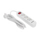 Фотография Удлинитель STANDARD 3 гнезда, 5м, 3х1,0мм², с/з, с выключателем, 2 USB, белый REXANT, артикул 13-4017