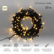 Фотография Гирлянда светодиодная Нить 20м 200 LED ТЕПЛЫЙ БЕЛЫЙ черный каучук IP67 эффект мерцания 230В соединяется NEON-NIGHT нужен шнур 315-000, артикул 315-176