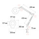 Фотография Лупа на струбцине круглая 5D с подсветкой 56 SMD LED, ø127мм, черная REXANT, артикул 31-0406