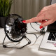 Фотография Вентилятор настольный DOMIE, DX-4 USB, черный, артикул 60-0225