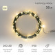 Фотография Гирлянда светодиодная Роса с контроллером 20м, 200LED, ТЕПЛЫЙ БЕЛЫЙ, IP20, 230В, зеленый провод NEON-NIGHT, артикул 303-266