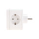 Фотография Двойник электрический Куб 16А с/з + 2хUSB-A 2,4А + USB Type-C 3А с ночной подсветкой, белый REXANT, артикул 11-1251