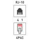 Фотография Разъем телефонный UTP RJ-9 (4P4C), CAT 3 PROconnect, артикул 05-1001-3