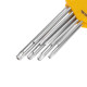 Фотография Набор ключей имбусовых Tamper-Torx KRANZ 9 шт., ТТ10-ТТ50, закаленные, удлиненные, никель, артикул KR-12-5221