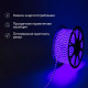 Фотография Лента светодиодная 220В, SMD2835, 4,8Вт/м, 60 LED/м, Синий, 10х7мм, 100м, с кабелем питания, IP67 NEON-NIGHT, артикул 142-603