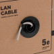 Фотография Кабель витая пара F/UTP, CAT 5e, PVC, 4PR, 24AWG, INDOOR, SOLID, серый, 305м, РФ REXANT, артикул 01-0143-R