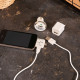 Фотография Комплект СЗУ, АЗУ, кабель miniUSB-USB, переходник microUSB 30 pin белый, артикул 18-1197