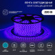 Фотография Лента светодиодная 220В, SMD2835, 4,8Вт/м, 60 LED/м, Синий, 10х7мм, 100м, с кабелем питания, IP67 NEON-NIGHT, артикул 142-603