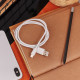 Фотография Кабель USB-A – Lightning для Apple, 2,4А, 1м, ПВХ, белый, REXANT, артикул 18-1121