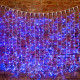 Фотография Гирлянда светодиодная Занавес 2х1,5м 360 LED СИНИЙ белый КАУЧУК IP67 постоянное свечение 230В соединяется NEON-NIGHT шнур в комплекте, артикул 237-113