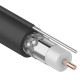 Фотография Кабель коаксиальный магистральный RG-11U, 75Ом, CCS/Al/Al 83% + ТРОС 1, 305м, OUTDOOR, черный REXANT, артикул 01-3021