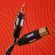 Фотография Шнур DIN 5 Pin - Стерео 3,5мм, 1,5м, Gold REXANT, артикул 17-2502