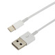 Фотография Кабель USB-A – Lightning для Apple, 2,4А, 1м, ПВХ, белый, REXANT, артикул 18-1121