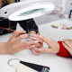 Фотография Лупа на струбцине круглая 5D с подсветкой 96 SMD LED, теплый и холодный свет, ø127мм, белая REXANT, артикул 31-0535