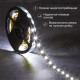 Фотография Лента светодиодная 5В, SMD2835, 4,8Вт/м, 60 LED/м, 6500K, 8мм, 3м, с USB коннектором, черная, IP20 LAMPER, артикул 141-2003