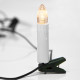 Фотография Гирлянда Свечи 10м, темно-зеленый ПВХ, 50 LED ТЕПЛЫЙ БЕЛЫЙ, артикул 303-085