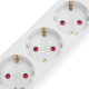 Фотография Удлинитель STANDARD 3 гнезда, 5м, 3х1,0мм², с/з, с выключателем, 2 USB, белый REXANT, артикул 13-4017