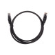 Фотография Патч-корд U/UTP, CAT 6, RJ45-RJ45, 26AWG, LSZH, черный, 1м REXANT, артикул 02-0292-1
