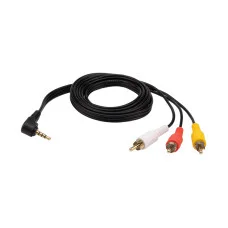 Шнур Стерео 3,5мм 4C - 3 RCA, 1,5м, Gold REXANT