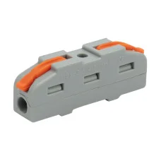 Клемма СМК 222-421 проходная 1 полюс (0,08-4 мм²), серая (50 шт./уп.) REXANT