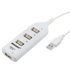 Разветвитель USB 2.0 на 4 порта белый REXANT