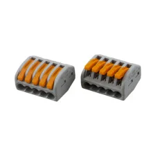 222-415 Универсальная клемма, 5-проводная, серая (0,08-2,5/4 мм²) (40 шт/уп) WAGO