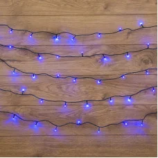 Гирлянда Твинкл Лайт 6 м, темно-зеленый ПВХ, 40 LED, цвет: Синий