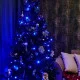 Фотография Гирлянда Твинкл Лайт 15 м, темно-зеленый ПВХ, 120 LED, цвет синий, артикул 303-053
