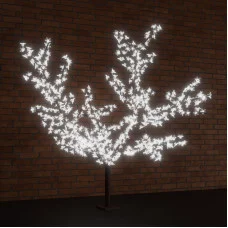 Светодиодное дерево Сакура, 6921LED, высота 3,6м, диаметр кроны 3,0м, белые светодиоды, IP 65, понижающий трансформатор в комплекте, NEON-NIGHT