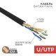 Фотография Кабель витая пара U/UTP, CAT 5e, PE, 4PR, 24AWG, OUTDOOR, SOLID, черный, 100м, REXANT, артикул 01-0045-100