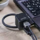 Фотография Переходник штекер HDMI - 2 гнезда HDMI с проводом, черный REXANT, артикул 17-6832