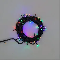 Гирлянда Твинкл Лайт 10 м, 100 LED МУЛЬТИКОЛОР (RGYB), черный ПВХ, IP65, динамика, 230В соединяется NEON-NIGHT (нужен контроллер 217-204)