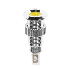 Индикатор металл Ø8 220В подсв/желтая LED  REXANT