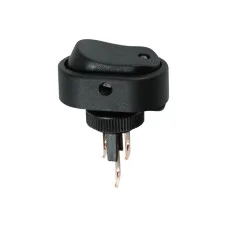 Выключатель клавишный 12V 30А (3с) ON-OFF черный ОВАЛ с желтой LED подсветкой (RWB-523, ASW-20D) REXANT