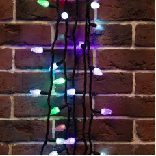 Гирлянда Мультишишки Ø23 мм, 10 м, 80 LED RGB, черный Каучук, IP67, быстрая смена цвета, 230В соединяется NEON-NIGHT (нужен шнур питания 315-000)