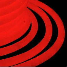 Гибкий Неон LED 360 (круглый) - красный, бухта 50м