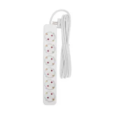 Удлинитель STANDARD 6 гнезд, 3м, 3х1,0мм², с/з, белый REXANT