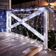 Фотография Гирлянда светодиодная Занавес 2х1,5м 192 LED БЕЛЫЙ прозрачный ПВХ IP65 постоянное свечение 230В соединяется NEON-NIGHT шнур в комплекте, артикул 235-305-6