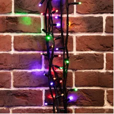Гирлянда Твинкл Лайт 20 м, 240 LED МУЛЬТИКОЛОР, черный Каучук, IP67, динамика, 230В соединяется NEON-NIGHT (нужен контроллер 217-204)