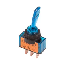 Тумблер 12V 20А (3c) ON-OFF однополюсный с синей подсветкой (ASW-13D) REXANT