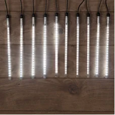 Гирлянда Тающие сосульки 24 В, комплект 10 шт. х 30 см, шаг 100 см, 420 LED, белый, соединяются